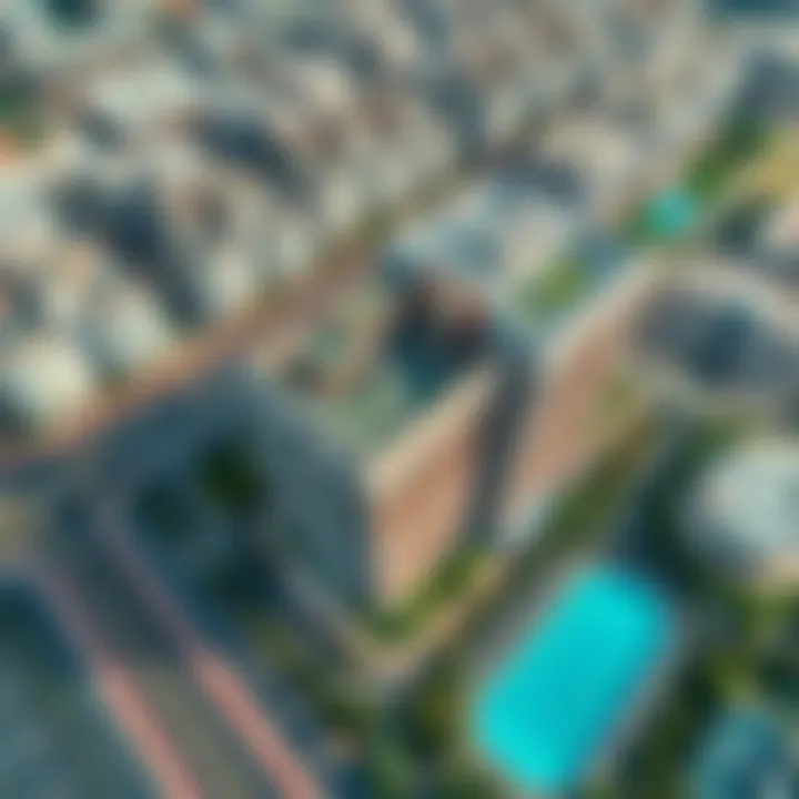 Aerial view of a prominent Ellington Properties project