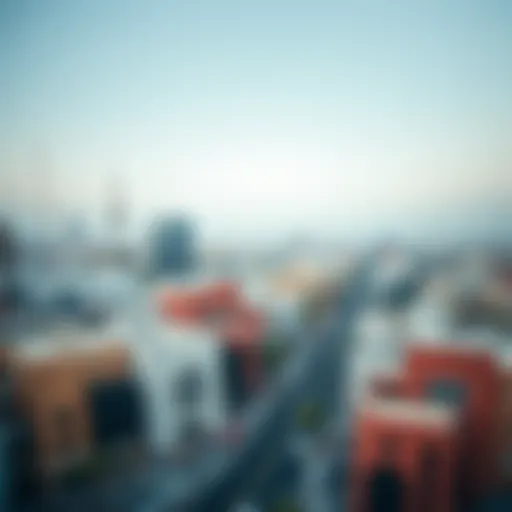 Aerial view of Karama showcasing its modern architecture