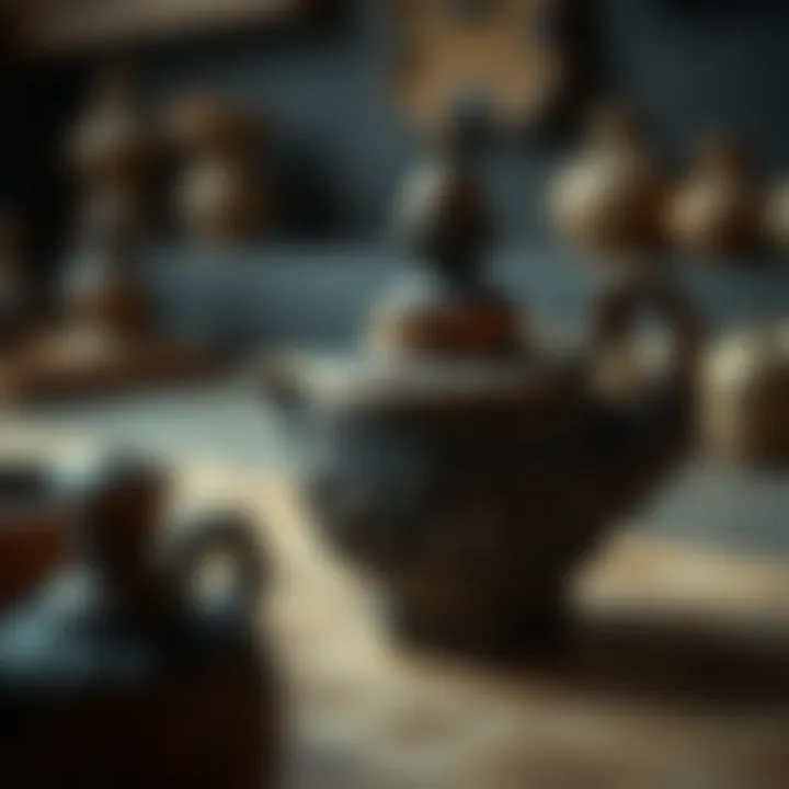 Intricate details of a cultural artifact found in Jazeera Al Hamra