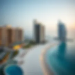A panoramic view of Jumeirah Beach Residence showcasing luxury beachfront living