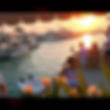Vibrant Waterfront Lifestyle The vibrant waterfront lifestyle surrounding Jumeirah Living Marina, highlighting recreational activities and leisure spots.