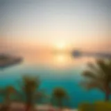 A panoramic view of Lake Dubai showcasing its crystal-clear waters