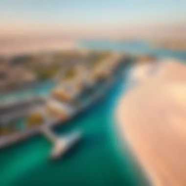 Aerial View of Marjan Island Aerial view of Marjan Island showcasing its luxurious properties