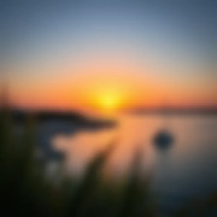 Sunset over Marjan Island featuring serene waterfront living