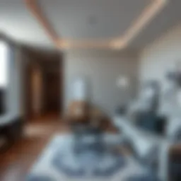 Stylish interior of a one-bedroom apartment in Al Nahda