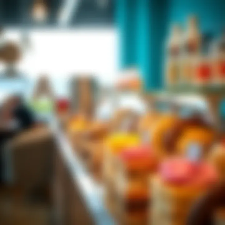 An enticing display of assorted pastries and beverages