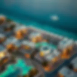 Aerial view of Palmview showcasing its luxurious properties