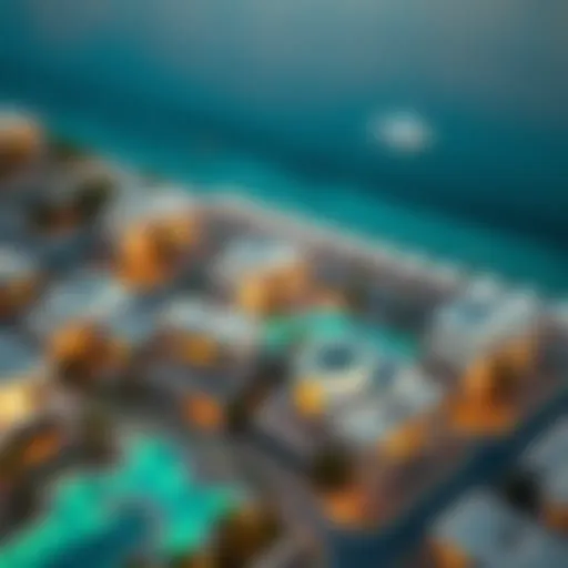 Aerial view of Palmview showcasing its luxurious properties