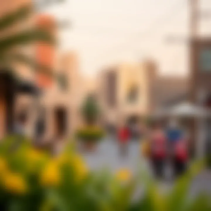 Vibrant neighborhood scene in Palmview depicting community life