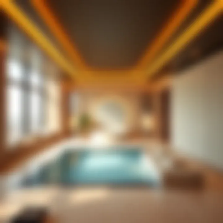 Luxurious wellness spa area within a premier gym setting