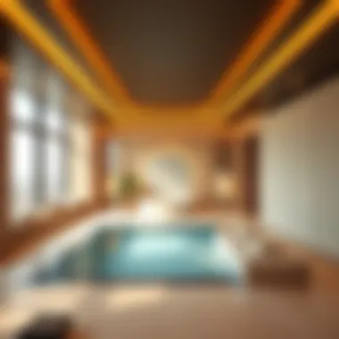 Luxurious Wellness Spa Area Luxurious wellness spa area within a premier gym setting