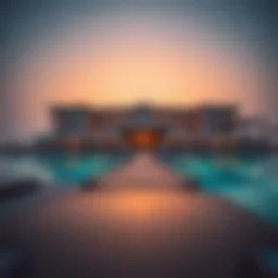 Luxurious beachfront view of a resort in Ras Al Khaimah