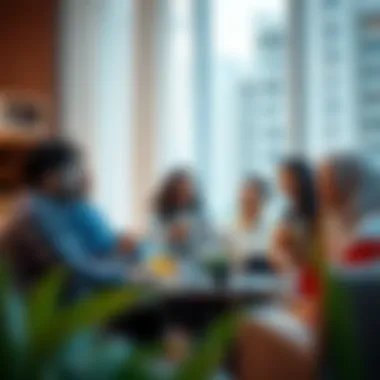 Cohesive Community in Shared Accommodation Group of diverse individuals enjoying shared accommodation