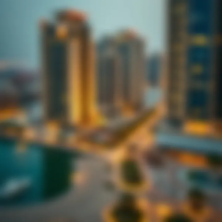 Map highlighting prime locations in Dubai for rentals