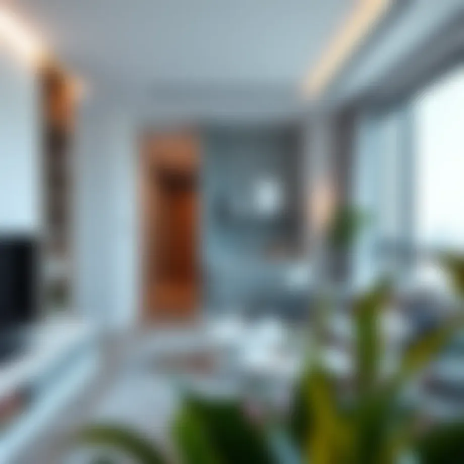 Modern studio flat interior showcasing open space design