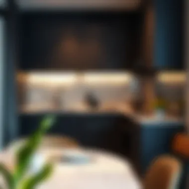 Functional and Aesthetic Kitchen Design Stylish kitchen in a studio flat emphasizing functionality