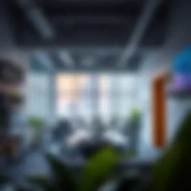 Inside view of a tech startup office at Techno Park