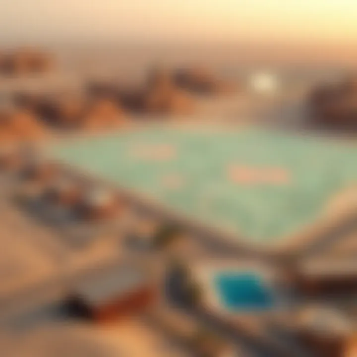 Real estate development map of Al Quoz Camp indicating key investment areas.