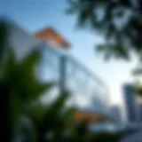Exterior view of the Almanara Center showcasing its modern architecture