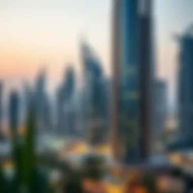 Dubai Skyline with Modern Architecture Dubai skyline showcasing modern architecture
