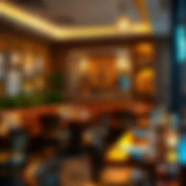 Inviting Ambience of Tamil Restaurants A cozy dining setting within a Tamil restaurant in Dubai