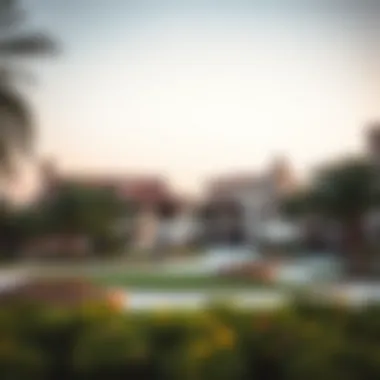 A serene neighborhood park highlighting the community aspect of residential areas in Dubai