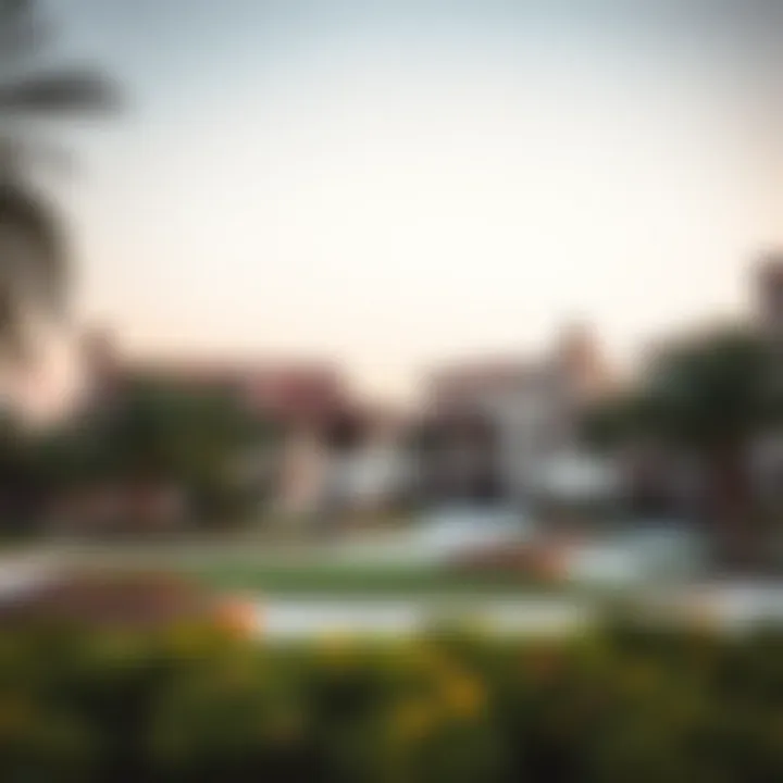 A serene neighborhood park highlighting the community aspect of residential areas in Dubai