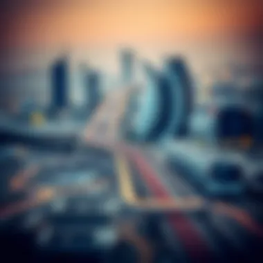 Map highlighting connectivity of the Dubai Airport Freezone Metro