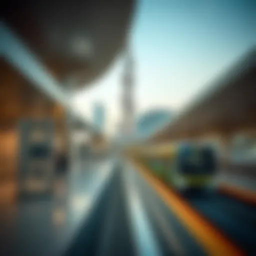 Dubai Airport Freezone Metro station showcasing modern architecture