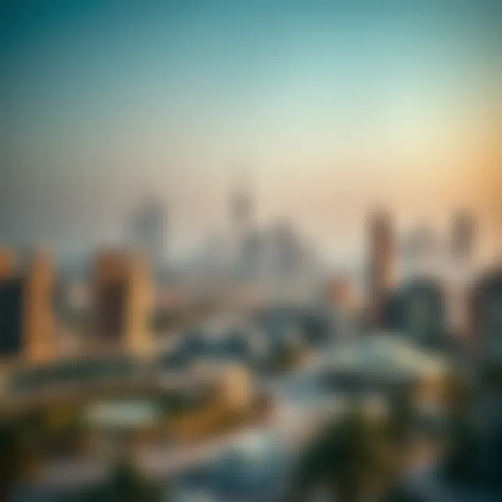 A panoramic view of Al Ain's skyline illustrating modern development