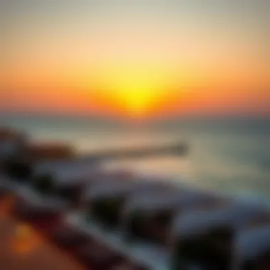 Captivating Sunset Over the Horizon Beautiful sunset view over the beach