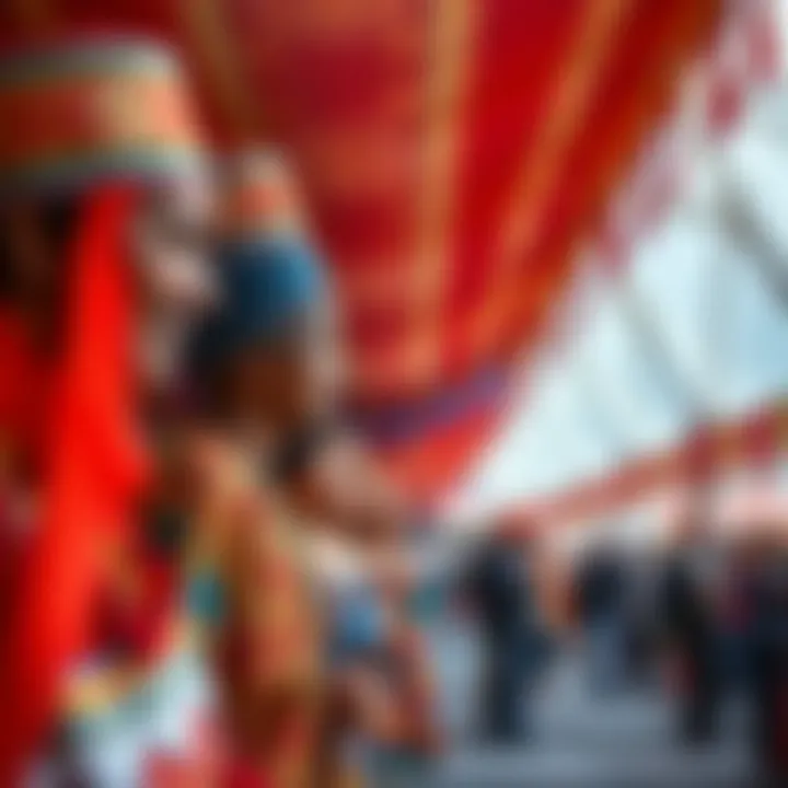 Cultural performances representing diversity at an expo