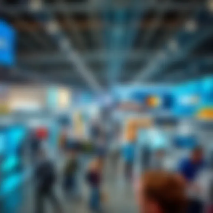 Exhibitors showcasing innovative technologies at an expo