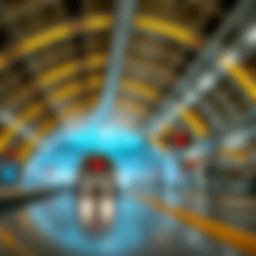 A futuristic view of Dubai Metro stations