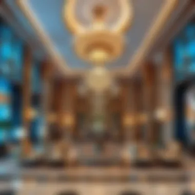 Opulent Hotel Lobby in Ras Al Khaimah Elegant hotel lobby showcasing opulent design and decor