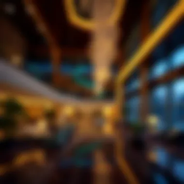 Luxurious lobby ambiance of the hotel