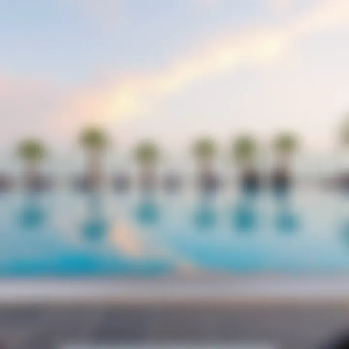 Serene poolside view reflecting the hotel's opulence