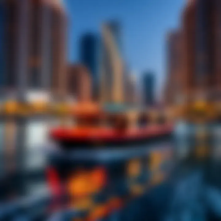 RTA boat navigating through Dubai's waterways