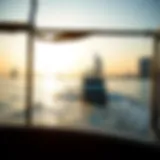 Scenic view of the RTA boat on Dubai waters