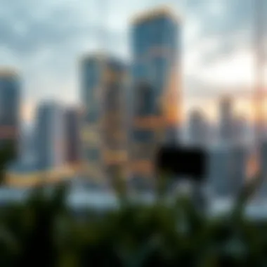 Smart Urban Living Solutions A close-up of smart technology integration in urban living spaces