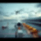 Scenic view of an international airport terminal