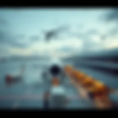 Scenic view of an international airport terminal