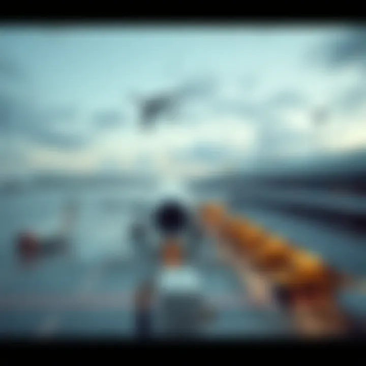 Scenic view of an international airport terminal