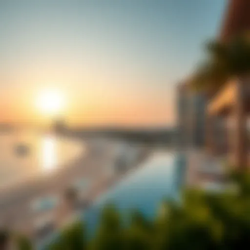 Luxurious beachfront view of Yas Beach Residences