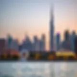 Stunning skyline of Dubai featuring prominent financial towers