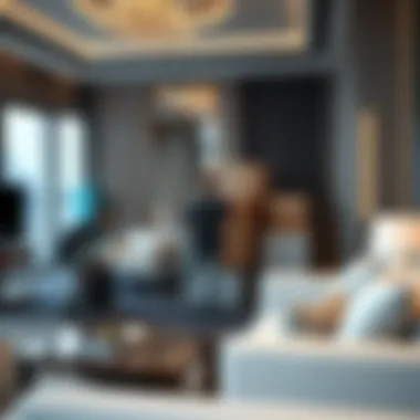 Efficient Furniture Moving in a Luxurious Setting A well-organized furniture moving team at work in a luxurious Dubai apartment
