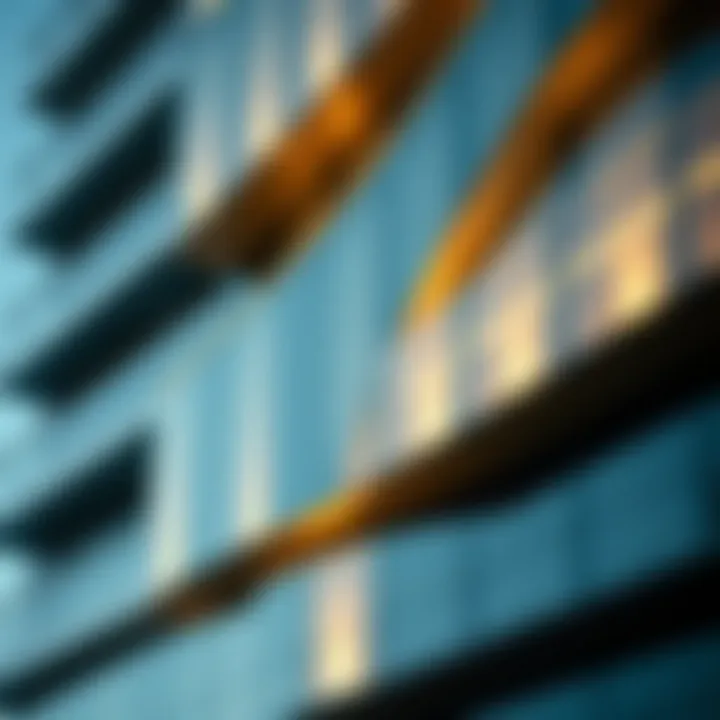 Close-up of برج المستقبل's innovative facade