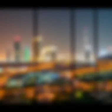 Urban development plan highlighting برج المستقبل's location