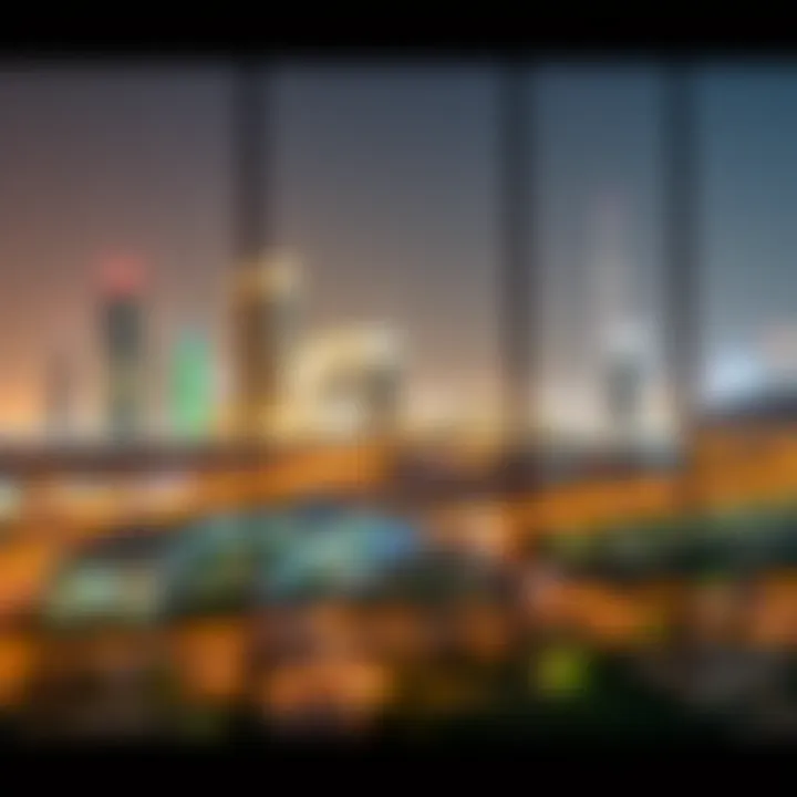 Urban development plan highlighting برج المستقبل's location