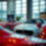 Luxury car showroom in Dubai